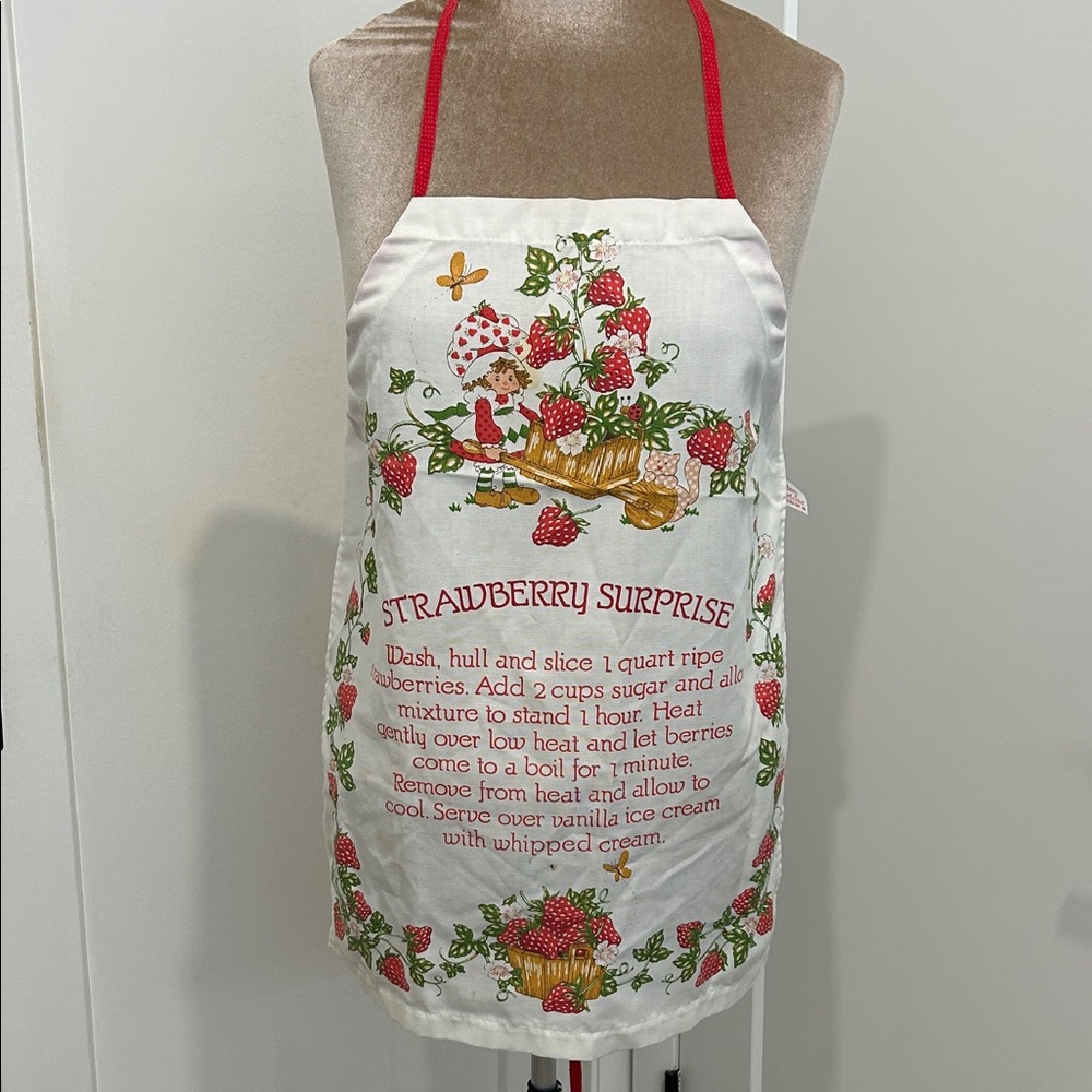 Vintage 1980 Strawberry Shortcake 🍓Kitchen Apron OSFM